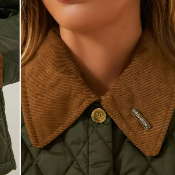 Olive ~ Barbour 30th Anniversary Cropped Liddesdale Jacket MSRP$330 British Chic - Picture 16 of 16